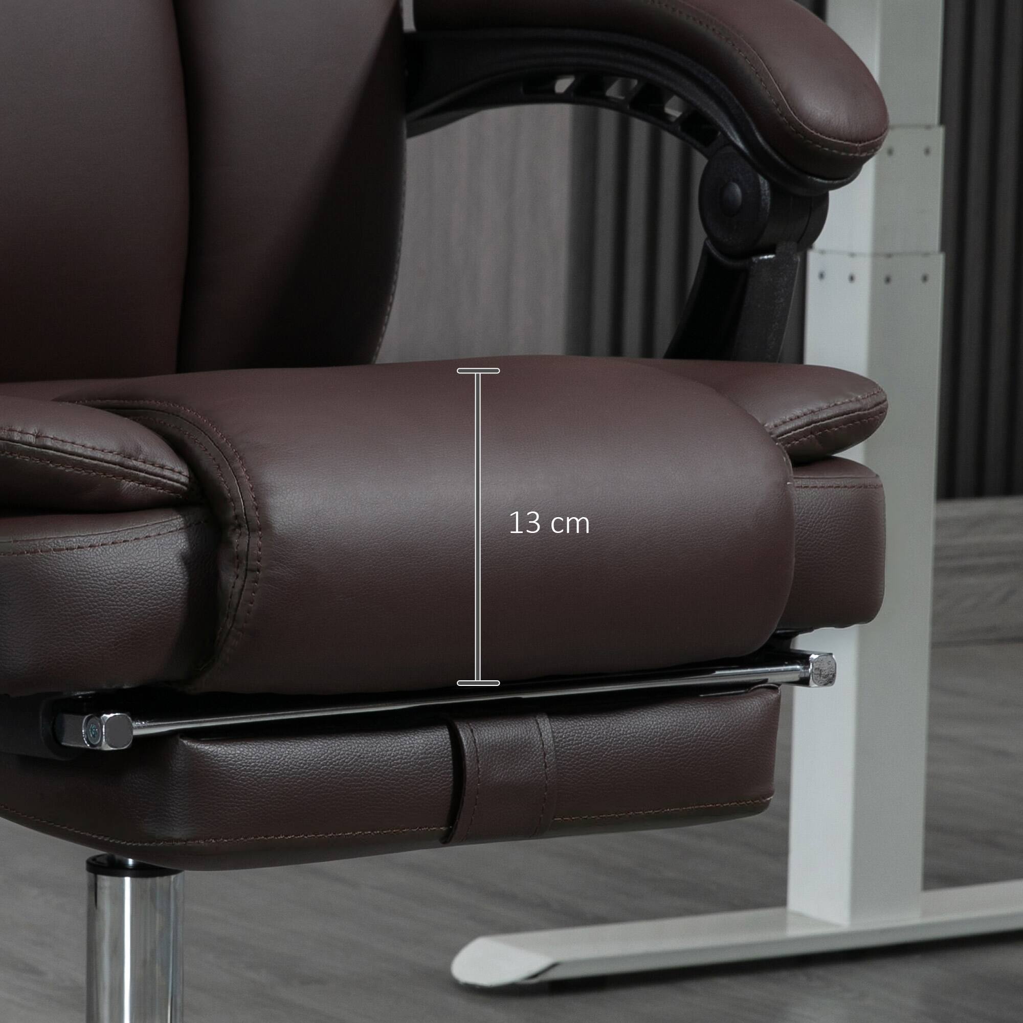 Alt View 8. Vinsetto - Point Vibration Massage Office Chair - Brown.