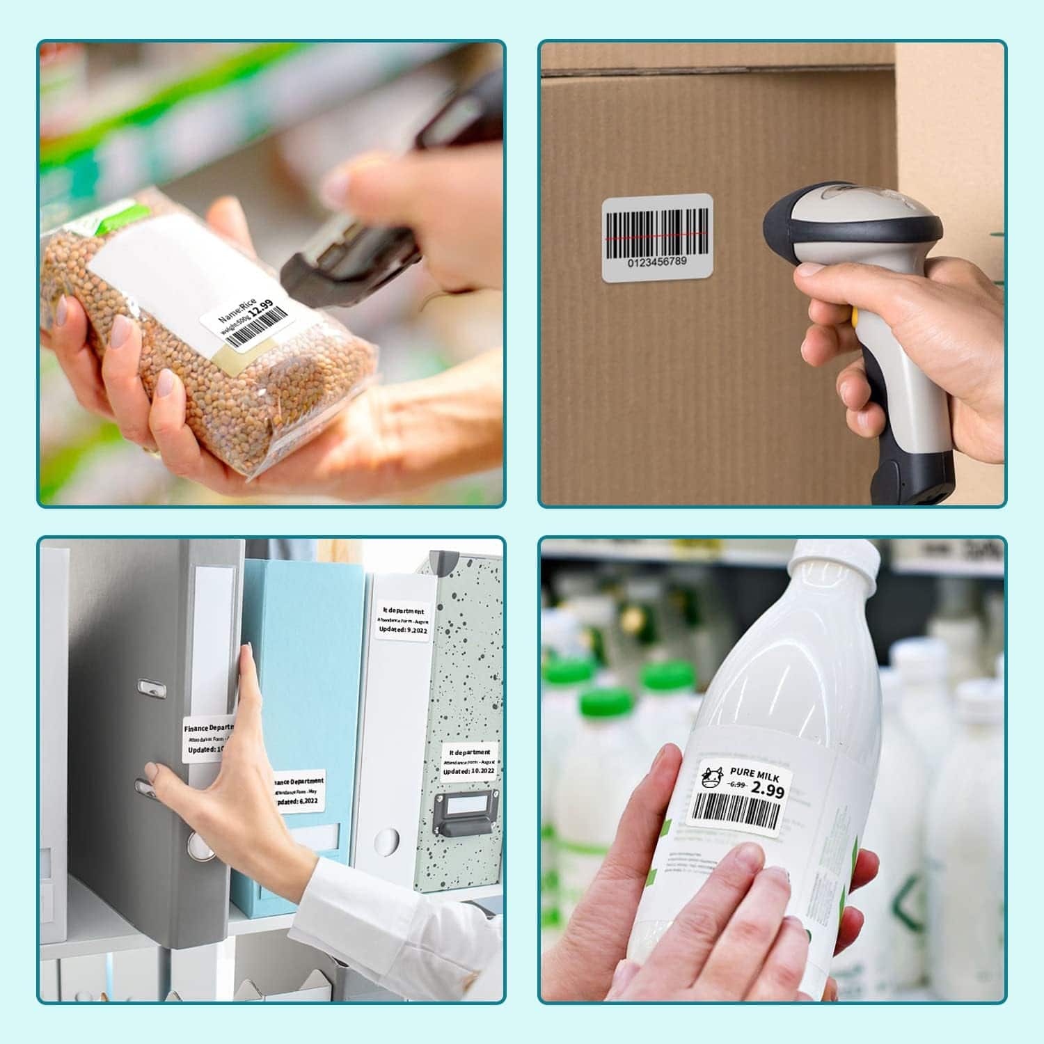 1. Rice
12.99
2. BNWN
wage
-/ - !
- 1 J01 FuANE ISET
- Vndatoe of
- - -
- oe : -a --
- PURE MILK
- 2.99
3. 0123456789
4. 0123456789