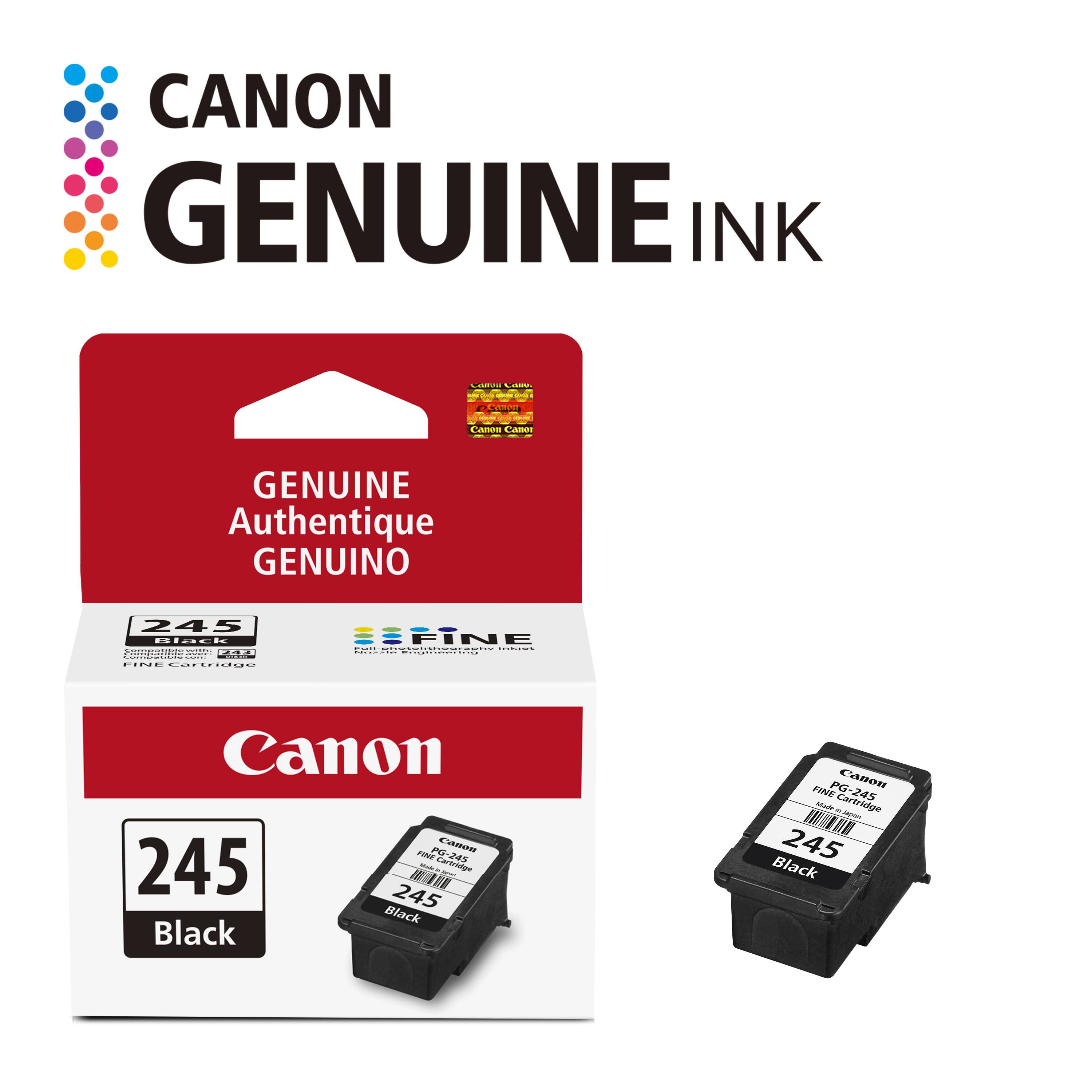 CANON GENUINE INK  
GENUINE Authentique GENUINO  
245 Black  
Canon FINE Cartridge 245  
PG-245