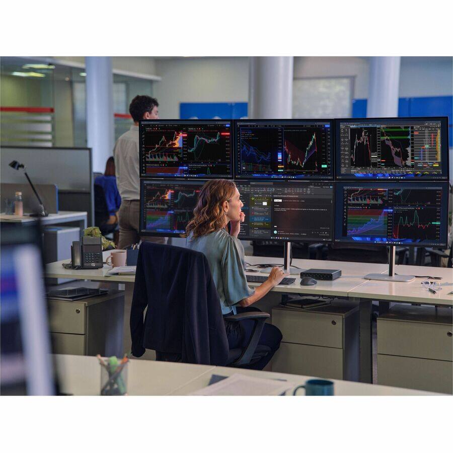 Alt View 3. HP - HP EliteDesk 8 G1i Desktop Computer - Intel Core Ultra 5 235T - vPro Technology - 32 GB - 512 GB SSD - Desktop Mini - Ja - Jack Black.