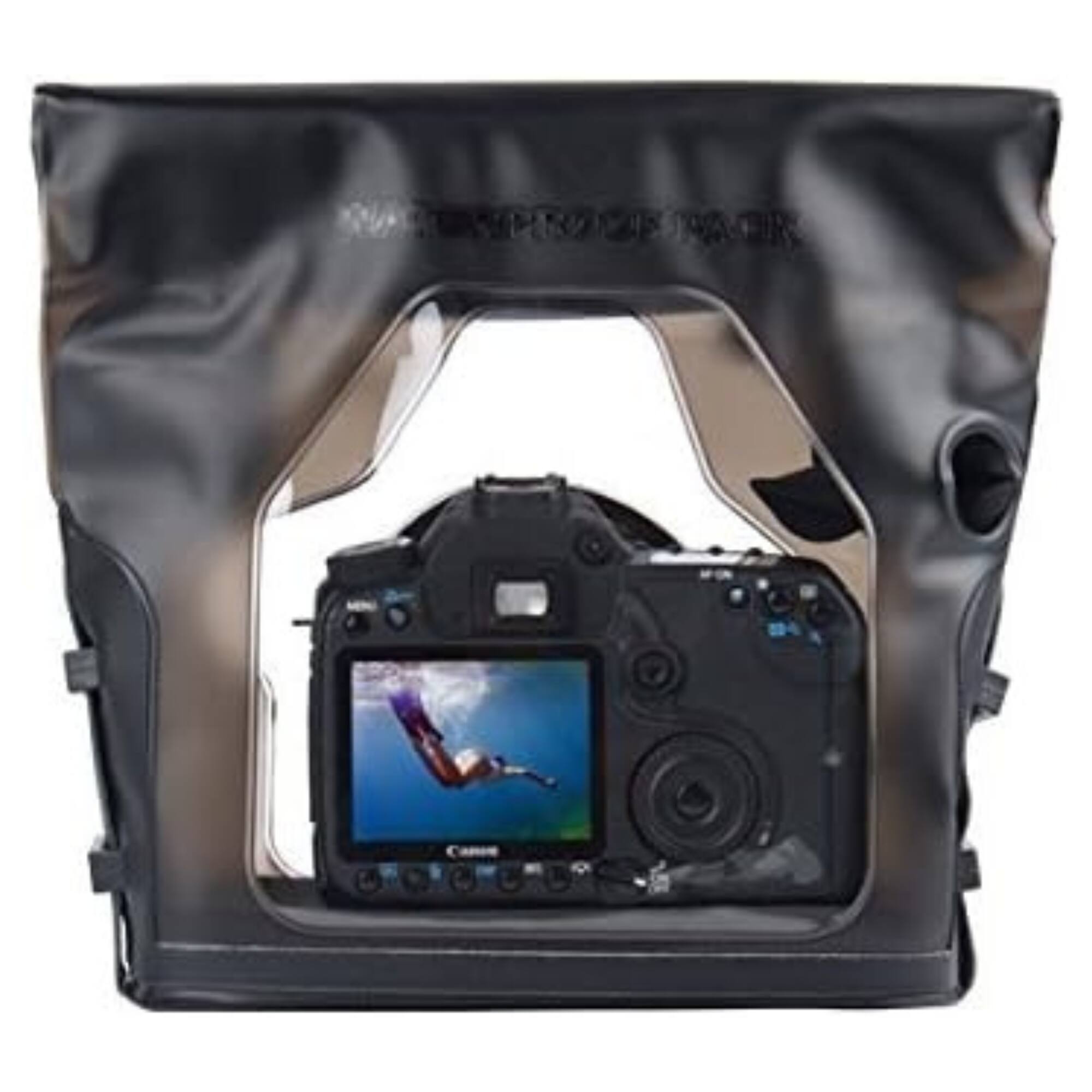 Back. DiCAPac - DiCAPac Pro DSLR Camera Series Waterproof Case, Usable Up to 16.4' Underwater.