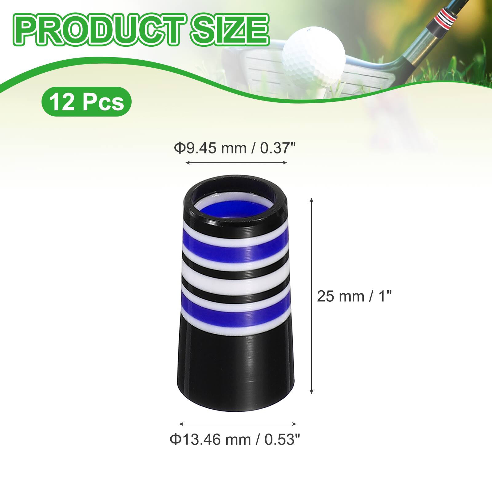 PRODUCT SIZE

12 Pcs

9.45 mm / 0.37" / 25 mm / 1" / 13.46 mm / 0.53"