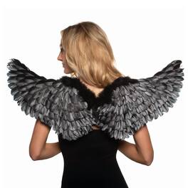 Underwraps - Dark Angel Adult Costume Wings - Black
