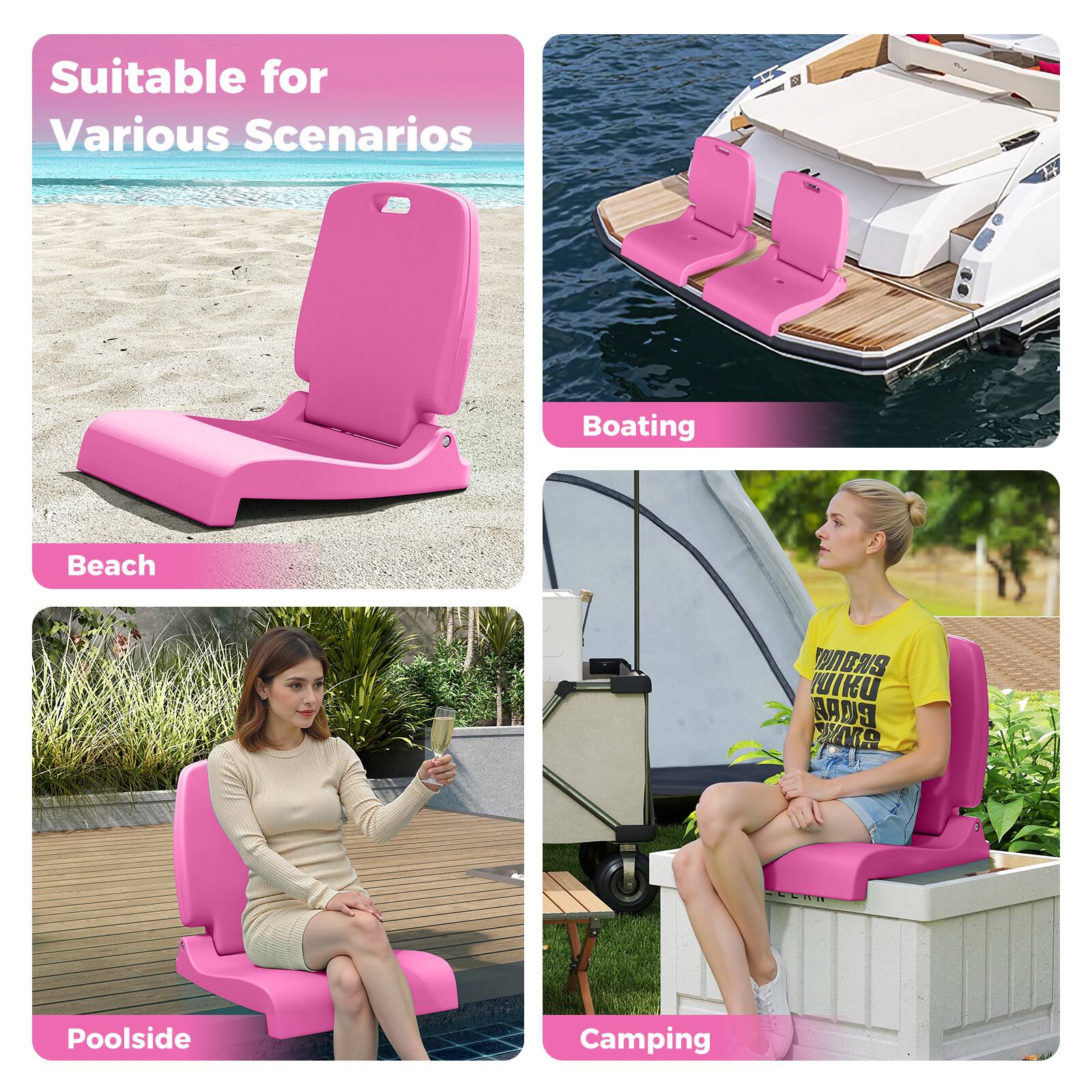 Suitable for Various Scenarios

- Beach
- Boating
- Poolside
- Camping