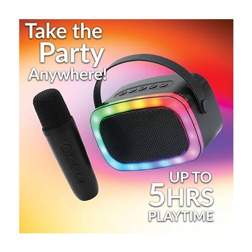 Take the Party Anywhere!  
UP TO 5HRS PLAYTIME