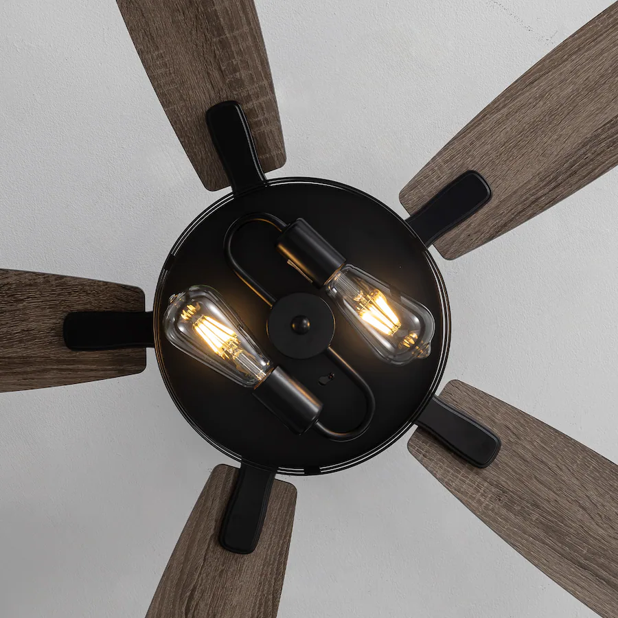 Siljoy 42 Inch Rustic Cage Ceiling Fan 5 Blades Industrial Metal Design ...