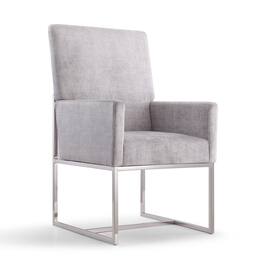 Manhattan Comfort - Element Modern Metal Velvet Dining Chair - Gray