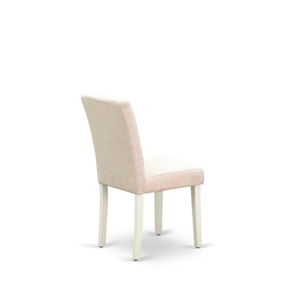 Alt View 4. East West Furniture - Dining Room Set Linen White - Brown.