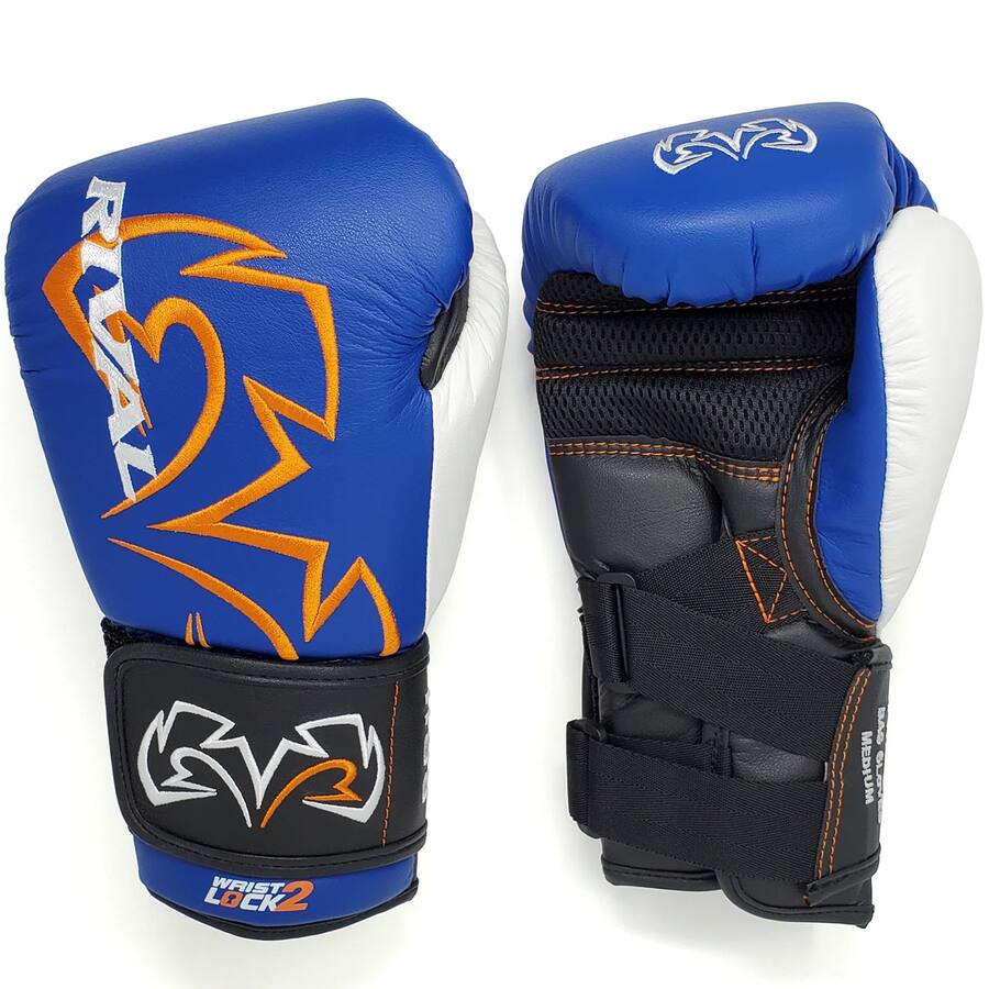 RIVAL Boxing RB11 Evolution Hook and Loop Bag Gloves Large Blue RB11 ...