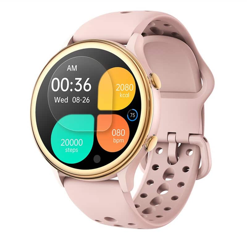 SKRAN - 1.27" HD Color Screen Smart Watch with Bluetooth Calling - Heart Rate Monitoring,Sleep Tracking,Waterproof,Sports Watch - Pink - (2026)