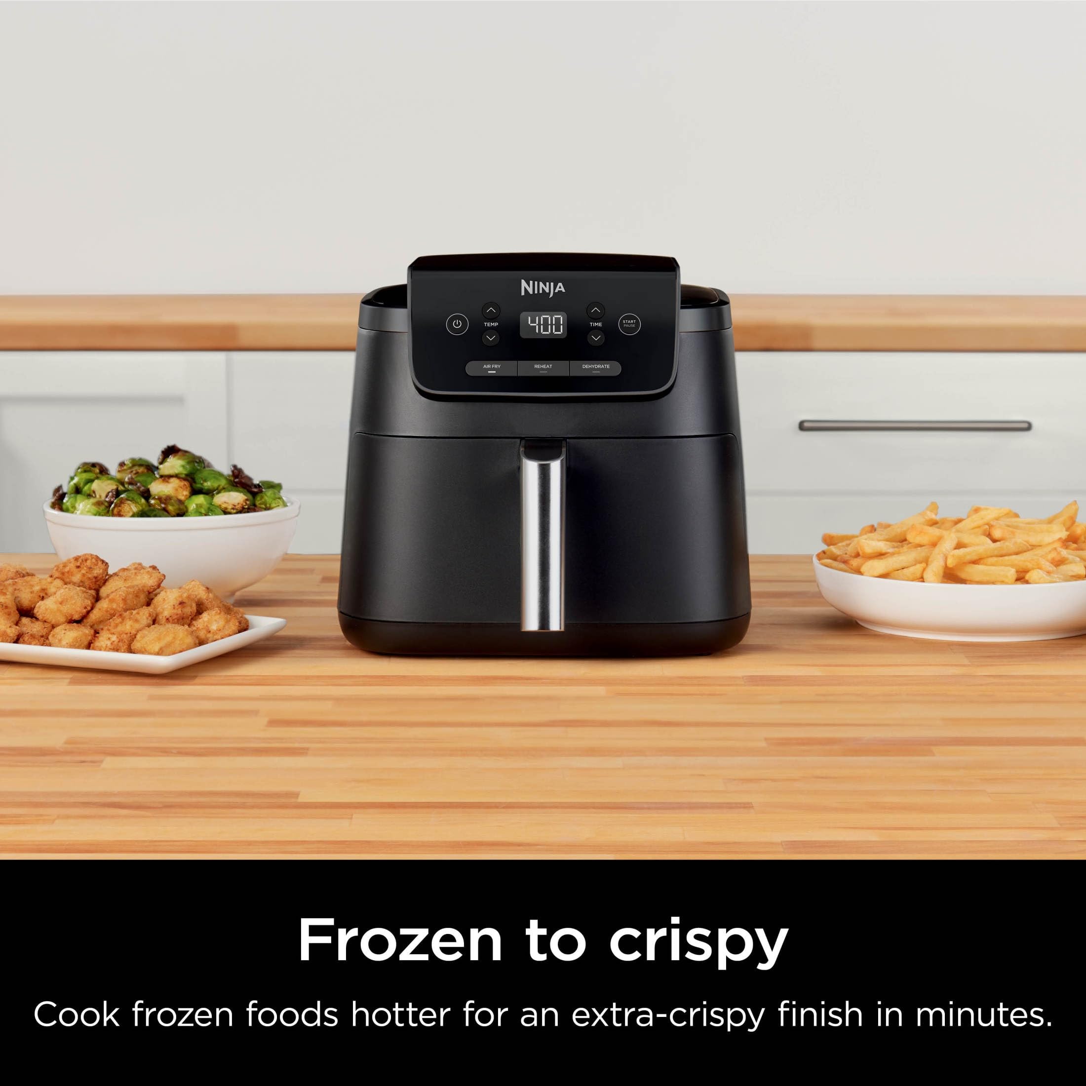 NINJA U - 100 - i

Frozen to crispy

Cook frozen foods hotter for an extra-crispy finish in minutes.