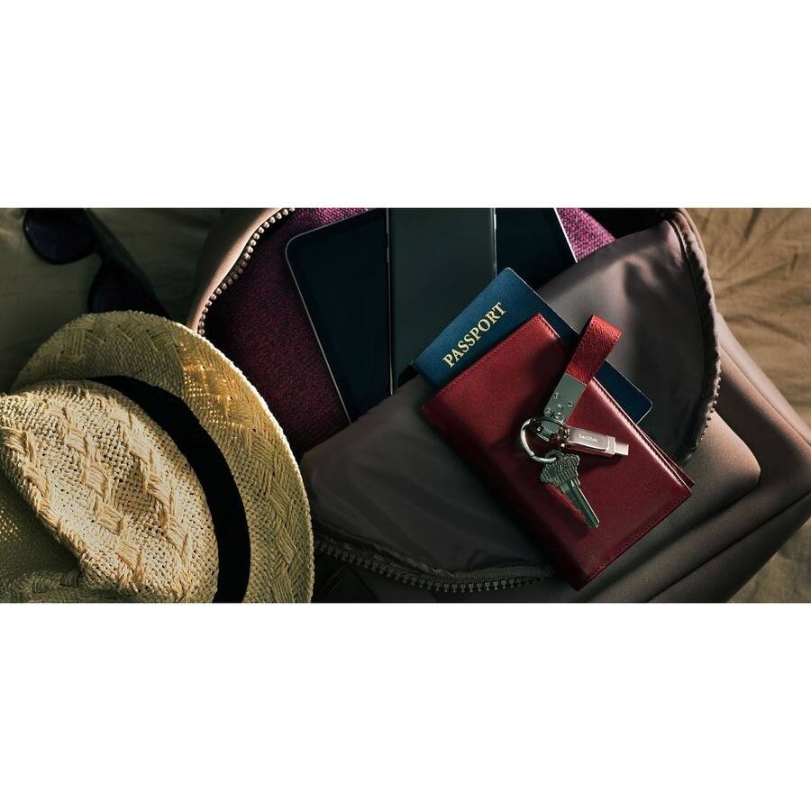 Alt View 8. SANDISK - USB Type-C  Flash Drive - 128G - Stainless Steel.