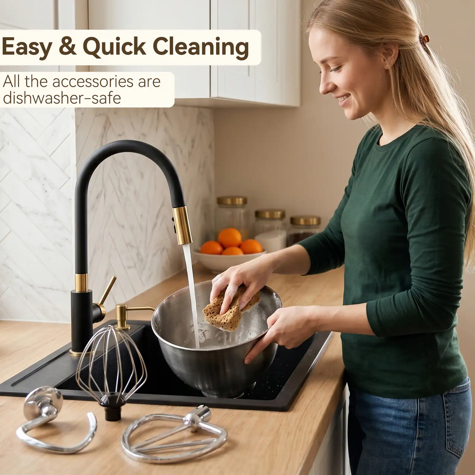 Easy & Quick Cleaning

All the accessories are dishwasher-safe