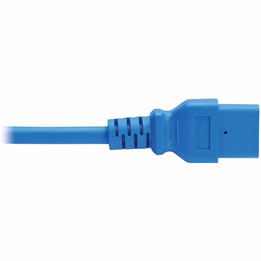 Alt View 3. Tripp Lite - Eaton Tripp Lite Series Power Cord, C14 to C21 - Heavy-Duty, 15A, 250V, 14 AWG, 2.5 ft. (0.76 m), Blue - For Computer - Blue.