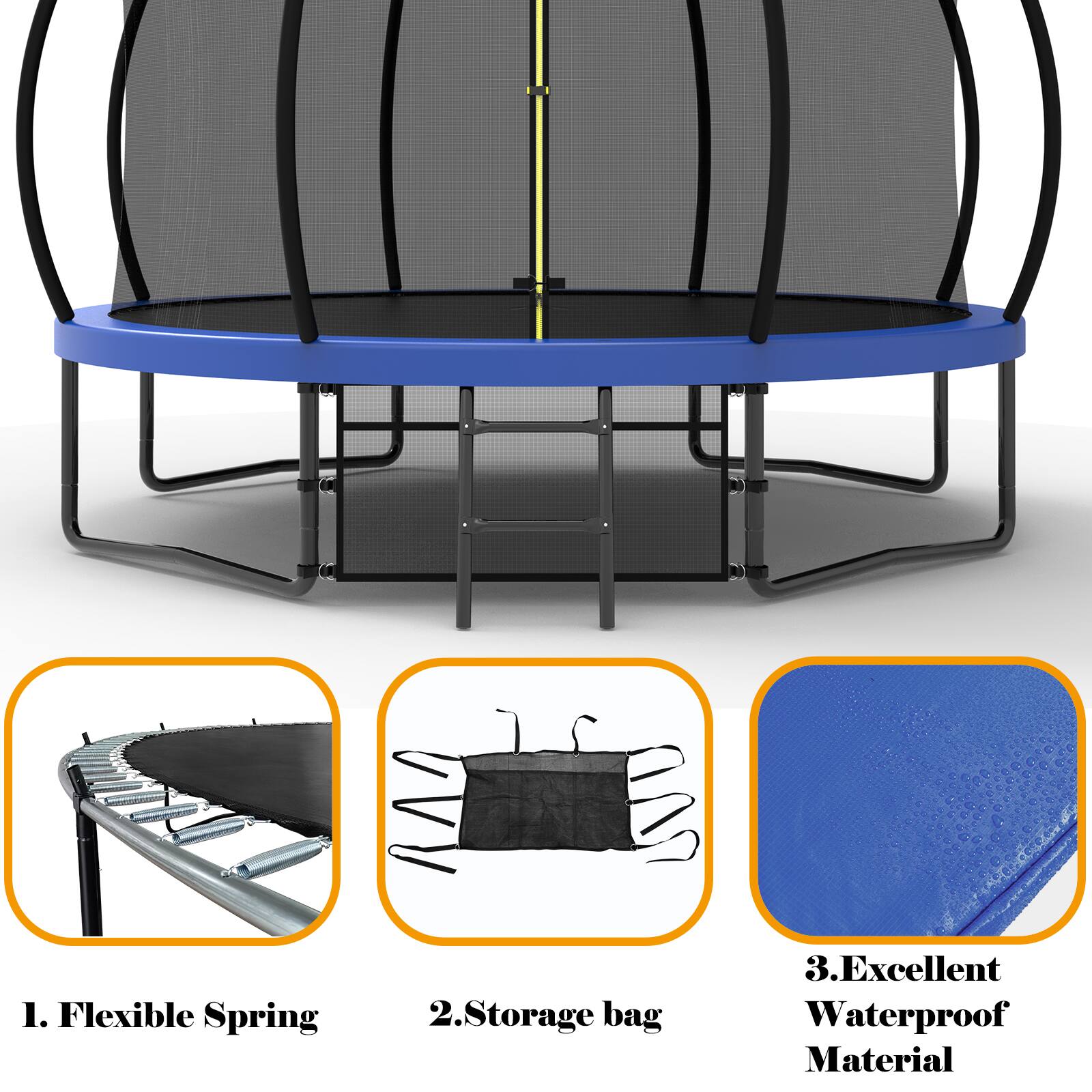 1. Flexible Spring  
2. Storage Bag  
3. Excellent Waterproof Material