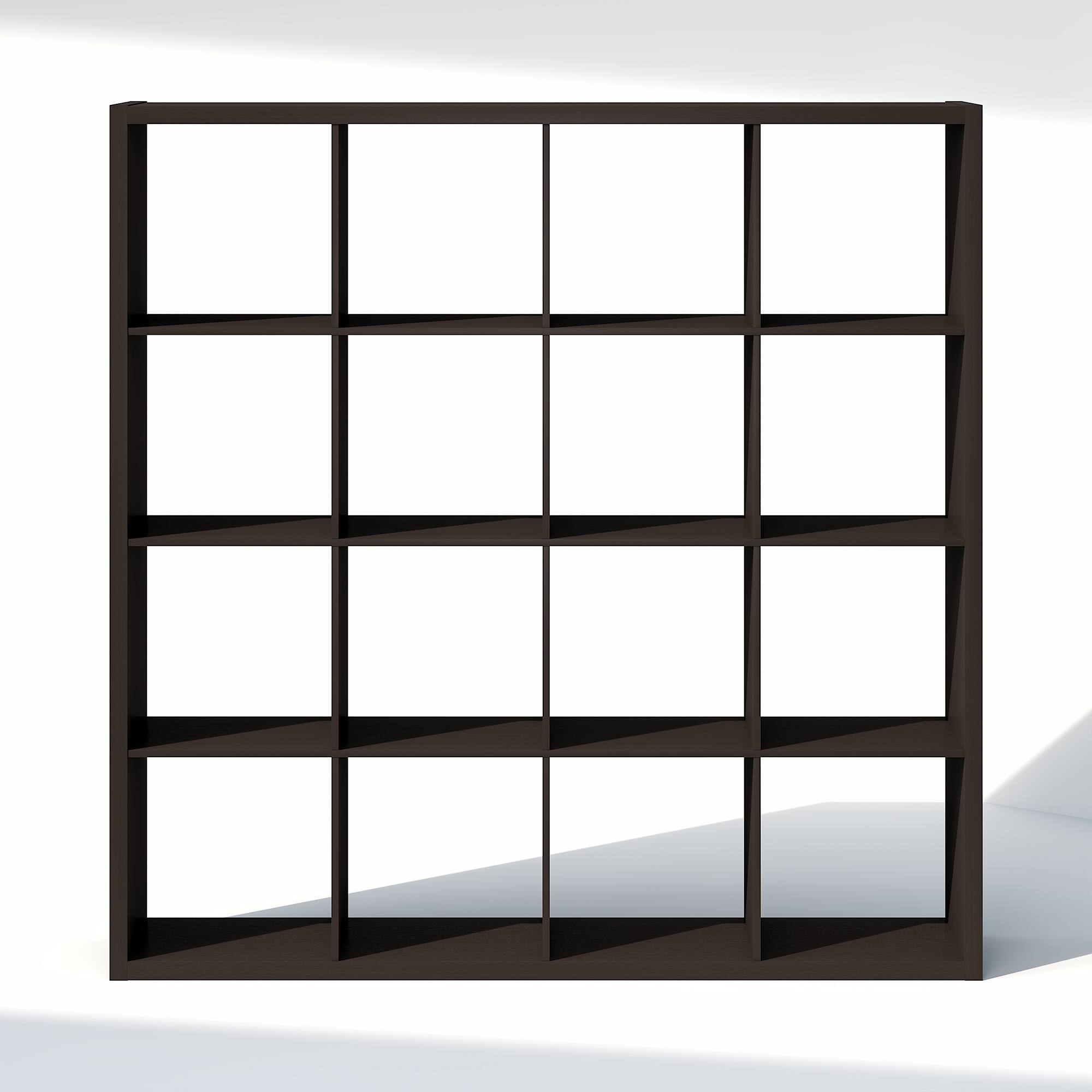 Alt View 5. Furinno - CUBIC Closet Organizers, 16-Cube Open Closet Organizer, Extra Thick Frame, for Wardrobe, Bedroom, Living Room - Black Dark Oak.