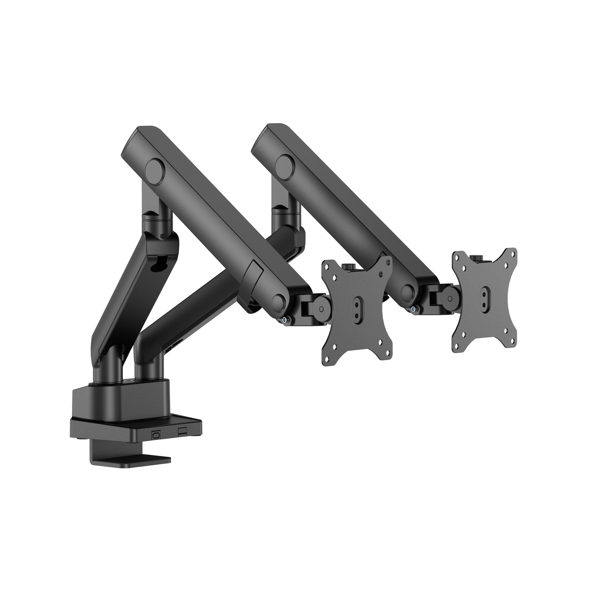Back. Amer Mounts - Amer Mounts Dual Articulating Heavy Duty Spring Monitor Arm for 35" Monitors 12kg Max Weight per Screen - HYDRA2B - Black.
