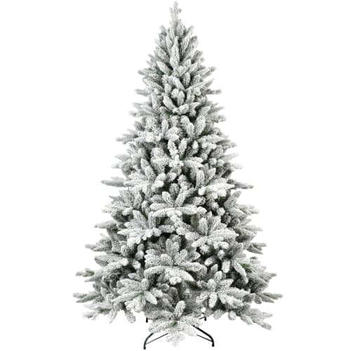 BreeBe - 5ft Flocked Christmas Tree with 768 Tips - White