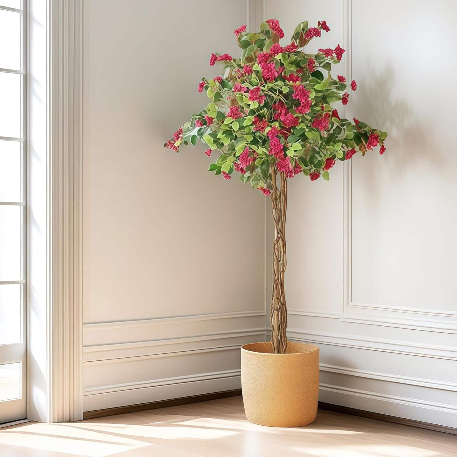 Acekool - 6 FT Artificial ,Large Artificial Tree Faux Plants for Home Office Outdoor Decor - Green