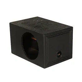 QPower - QBOMB12VL Single 12" Vented Ported Car Subwoofer Sub Box Enclosure QBOMB - Black