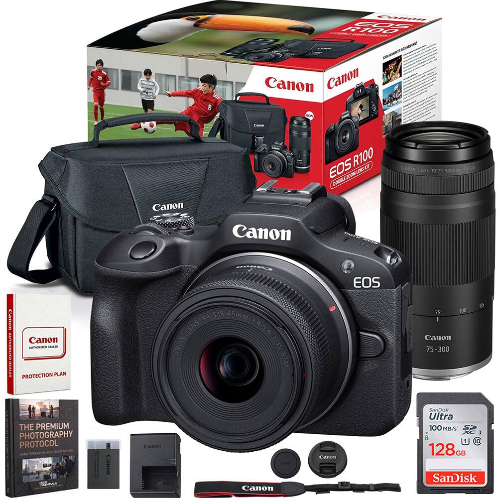 20  
8  
Canon R100 EOS CONSELENERIES TO WOMENTSATO MEMONS Canon Canon NEW  
Canon EOS R100 LENS DOUBLE 20OM Canon  
CANON LENS RF75-300mm F4-5.6  
Canon Canon AUTHORIZED AUTHORO DEALER PROTECTION PLAN  
Canon RF-518-45mm LENS F4.5-6.3 CANON IS STM  
EOS 75 100 I Canon 75-300  
THE PREMIUM PHOTOGRAPHY PROTOCOL 1 SPERATIONS 1000 SENTIALS  
Canon Canon PACCY  
marge Canon  
Canon  
SanDisk Ultra 100 /s* S I U CM 128GB SanDisk