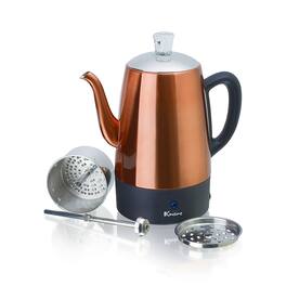 Euro Cuisine - PER08 Stainless Steel Electric Coffee Percolator, 8 Cup - Copper