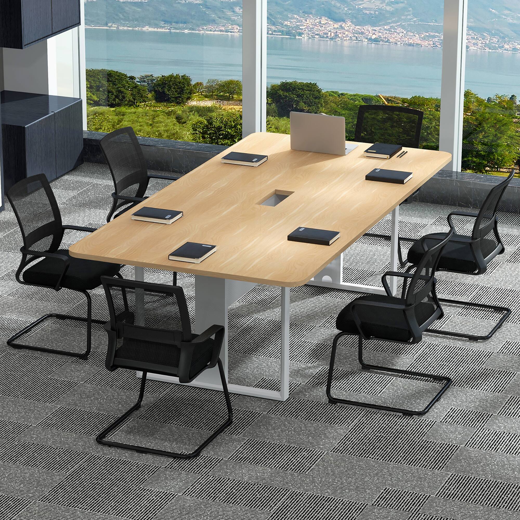 Alt View 1. Gymax - Gymax Office Guest Chair Set of 6 Conference Reception Chair w/ Lumbar Support & Sled Base - Black.