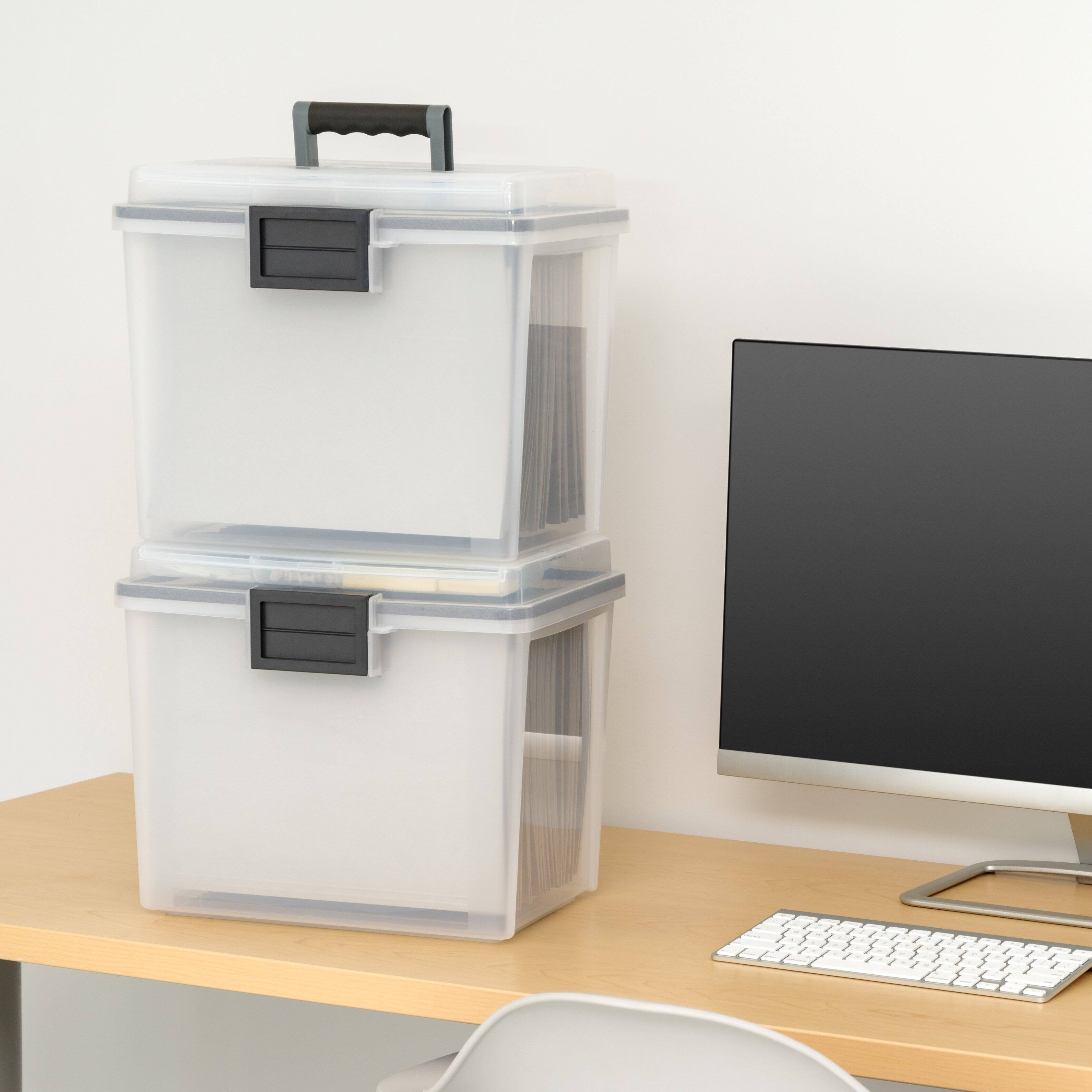 Alt View 4. IRIS USA - IRIS USA Portable Letter Size File Box with Handle for Hanging Folders.