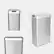 Left. Innovaze - 16 Gallon Stainless Steel Rectangular Slim Motion Sensor Trash Can with Butterfly Lid - Silver.