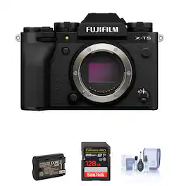 Bundle - Fujifilm - X-T5 Mirrorless Camera, Black, with Included Value