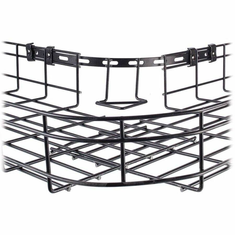 Alt View 2. Tripp Lite - Eaton Tripp Lite Series Large Arc Buffer Link Span Kit for Wire Mesh Cable Trays (4 in. tall) - Elbow - Black Powder - Black Powder Coat.