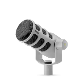 RØDE - PodMic USB Dynamic Broadcast Microphone with XLR and USB Connectivity for Podcasting, Streaming White
