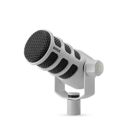 Front. RØDE - RØDE PodMic USB Dynamic Broadcast Microphone with XLR and USB Connectivity for Podcasting, Streaming White.