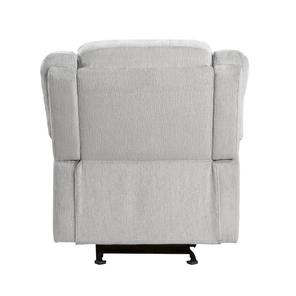 Left. Starlight Canyon Home - Gray Manual Recliner, Plush Reclining Chair for Living Room Comfort - Grey.