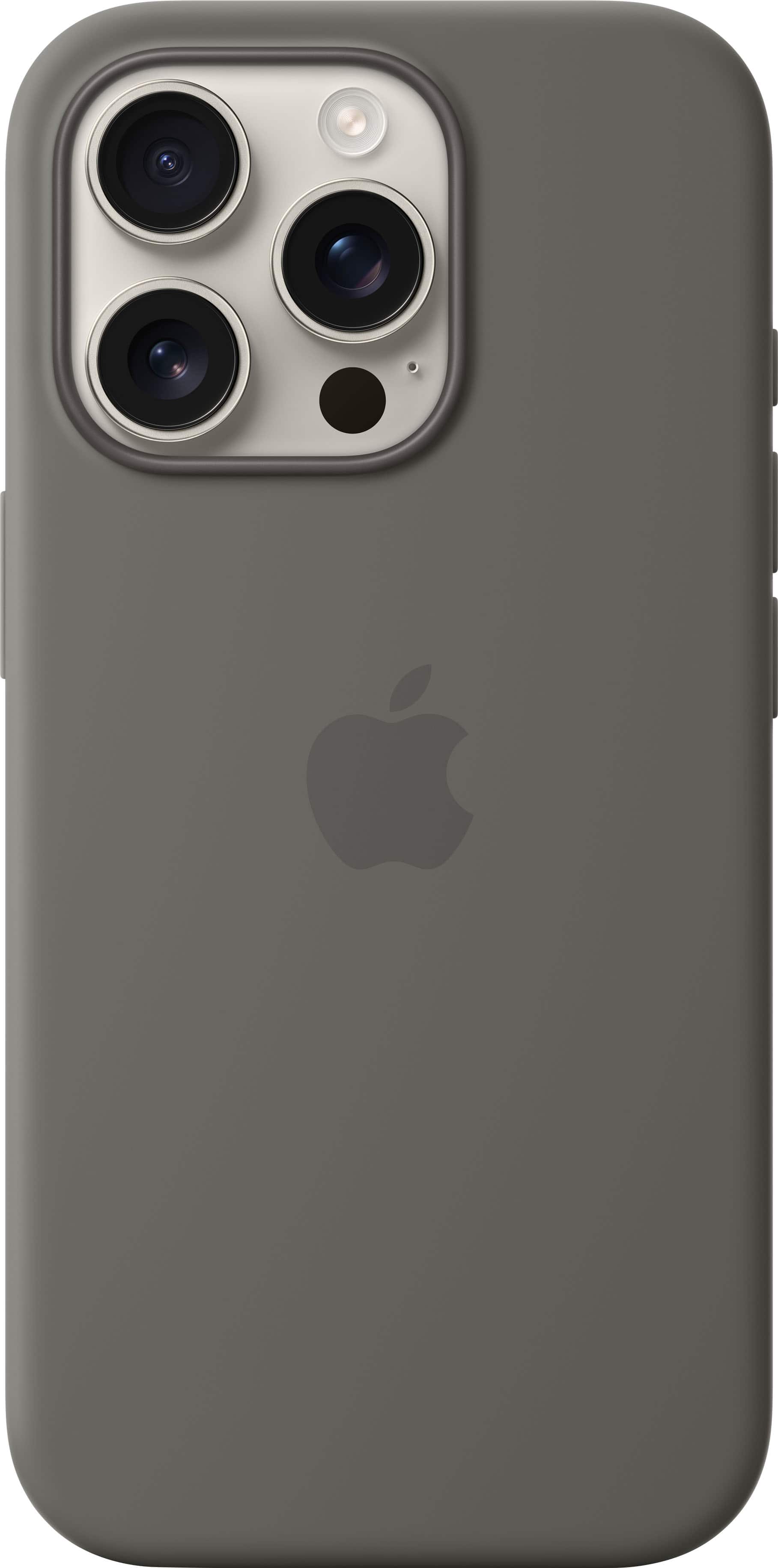 Alt View 11. Apple - iPhone 16 Pro Silicone Case with MagSafe - Stone Gray.
