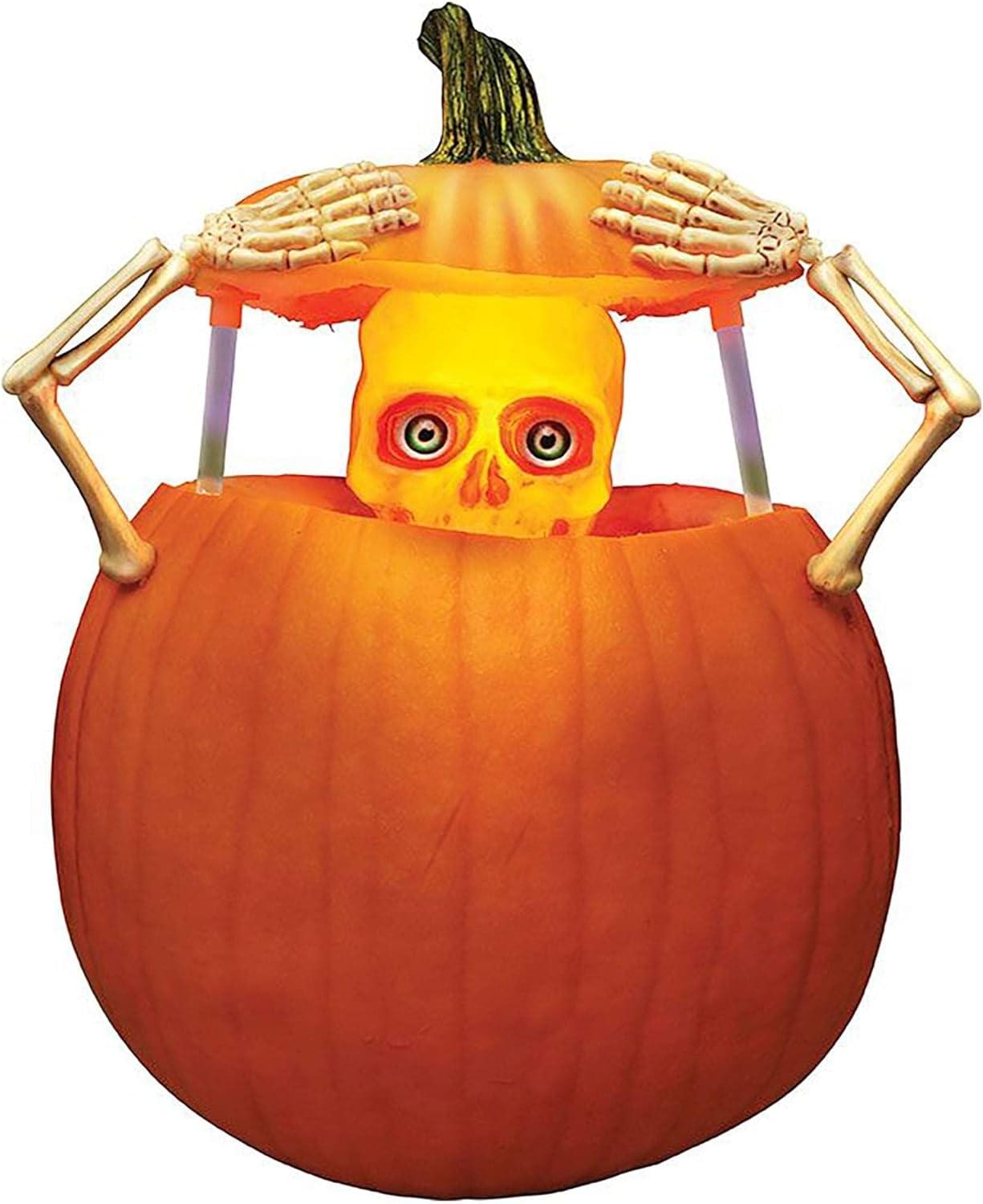 Alt View 10. Funworld - Light-Up Pumpkin Peeper Halloween Decor - Orange.