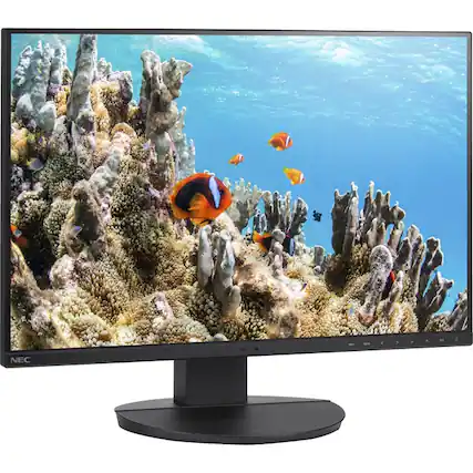 Front. NEC - NEC Display MultiSync EA242WU-BK 24" Class WUXGA LCD Monitor - 16:10 - Black - 24.1" Viewable - In-plane Switching (IPS) - Black.