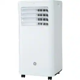 GE - Refurbished Excellent - 6,100 BTU Portable Air Conditioner with Dehumidifier and Remote - APFD06JASW - White