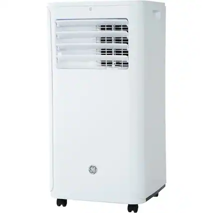 Front. GE - 6,100 BTU Portable Air Conditioner with Dehumidifier and Remote - APFD06JASW - White.