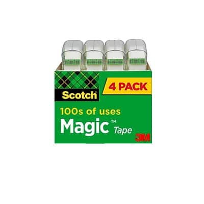"Scotch - Magic Invisible Clear Tape With Dispenser, 0.75"" x 8.33 yds., 1"" Core, Transparent, 4 Rolls/Pack (SCOTCH4105)" price history on PriceWatchPro