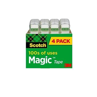 4 PACK Scotch 100s of uses Magic Tape 3M