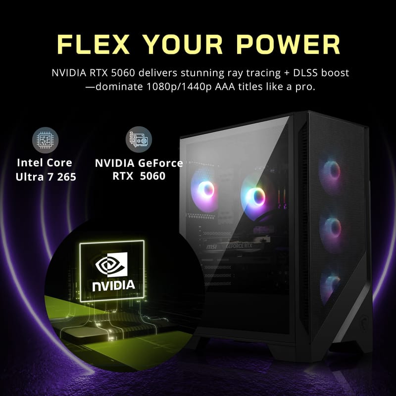 MSI Codex R2 Gaming Desktop,Intel Core Ultra 7 265,64GB DDR5,2TB