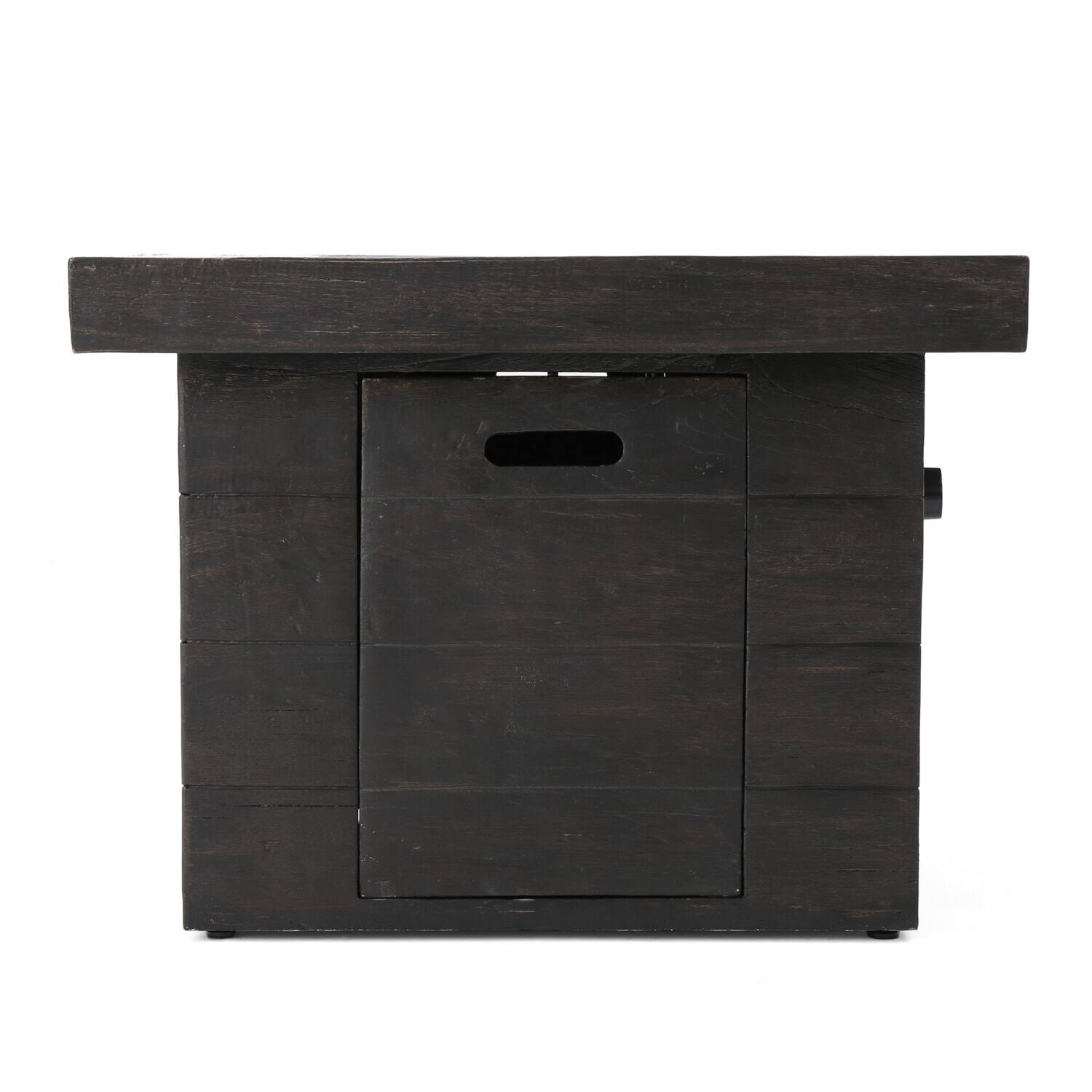 Alt View 2. Lirago - 32" Brown Square Wood Fire Pit Table 40,000 BTU Outdoor Firepit for Patio Garden - Brown.