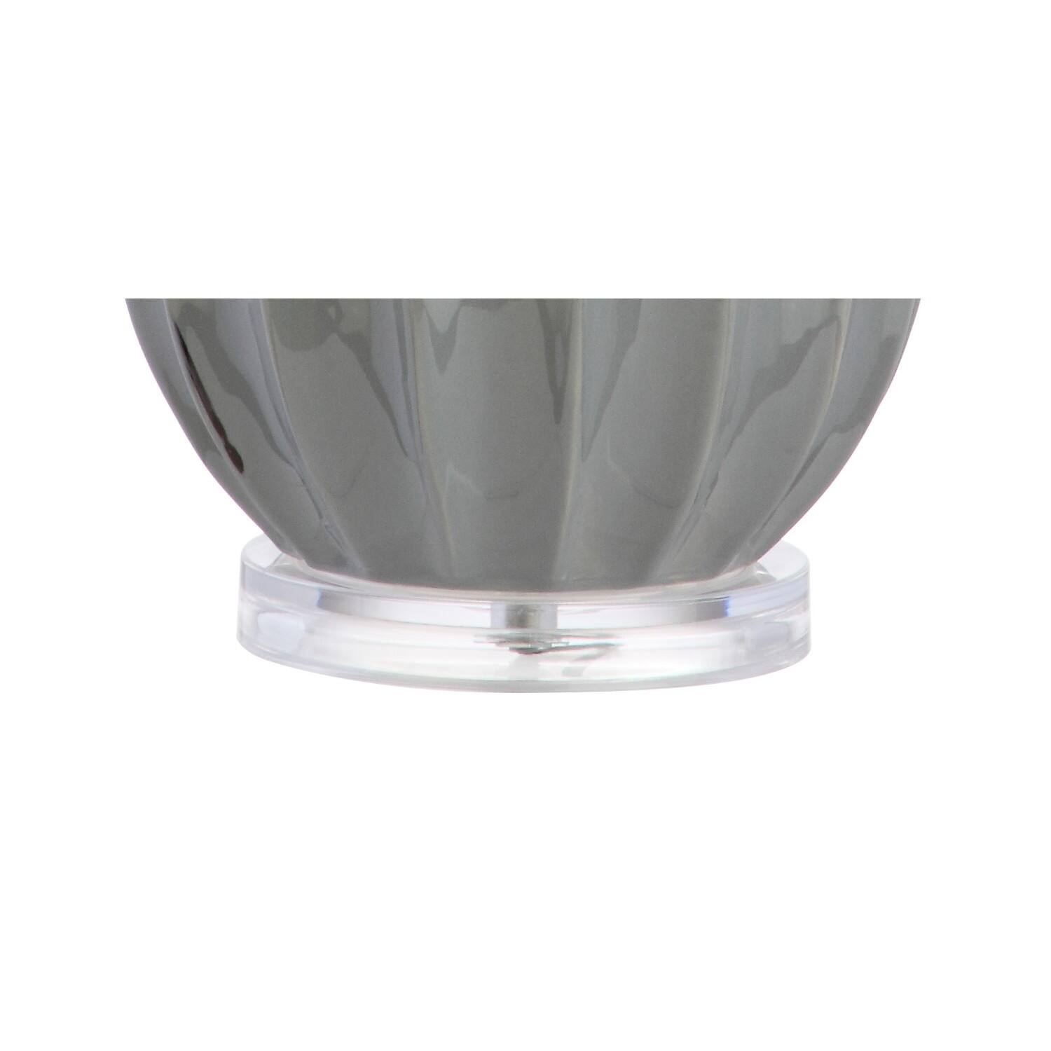 Alt View 7. Jonathan Y - Tate 24.5" Ceramic LED Table Lamp, Gray - Gray.