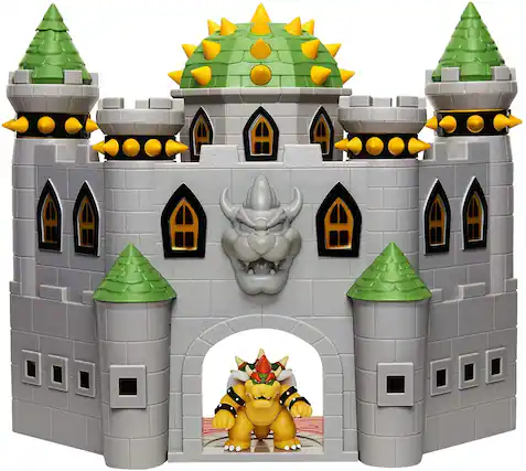 Front. Nintendo - Super Mario World of Nintendo 2.5 Inch Bowser's Castle Figure Playset - Grey.