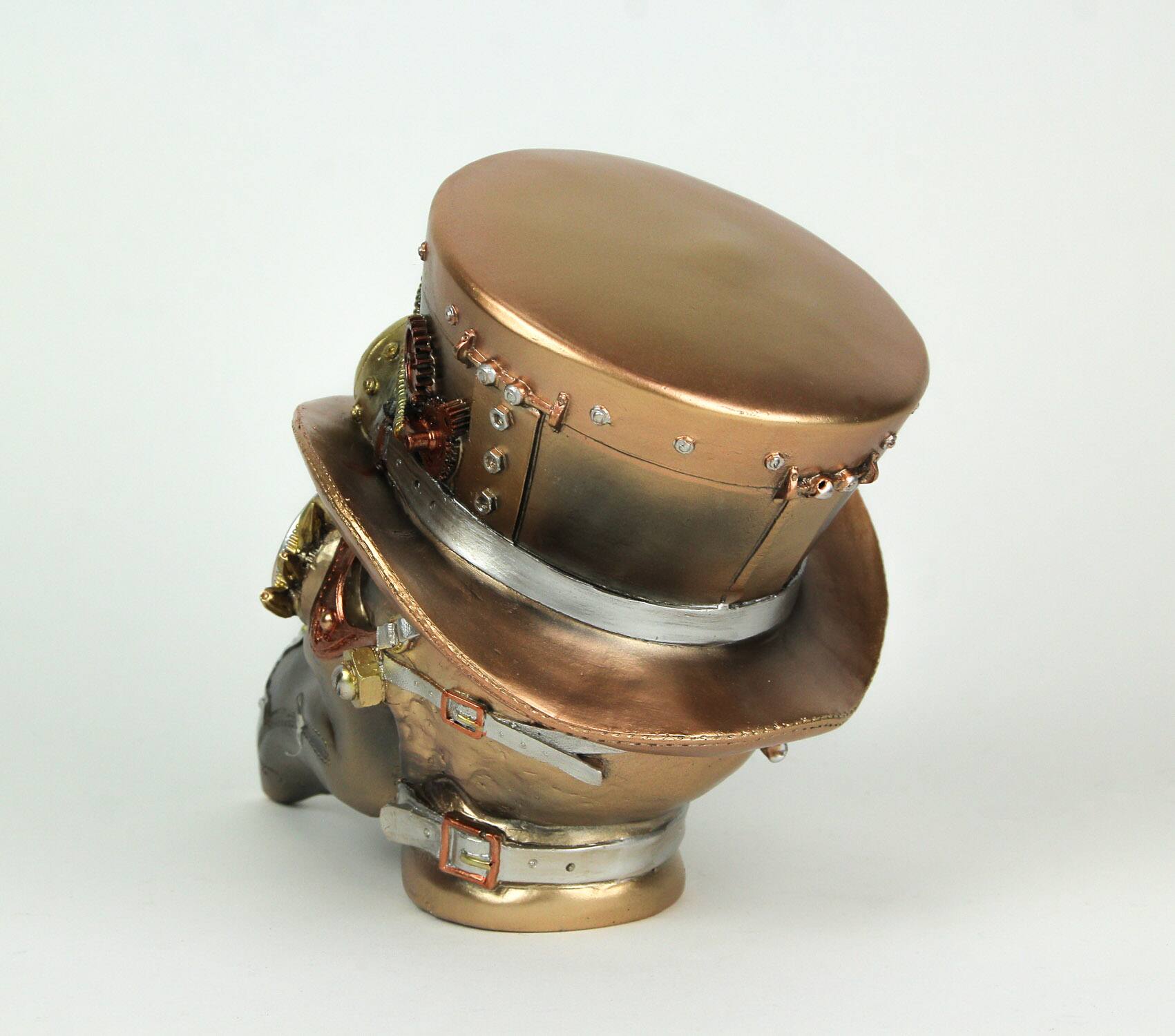 Alt View 3. Everspring Import Co. - Steampunk Plague Doctor Hand Painted Copper and Bronze Finish Statue 6.75 Inches High - Multicolored.