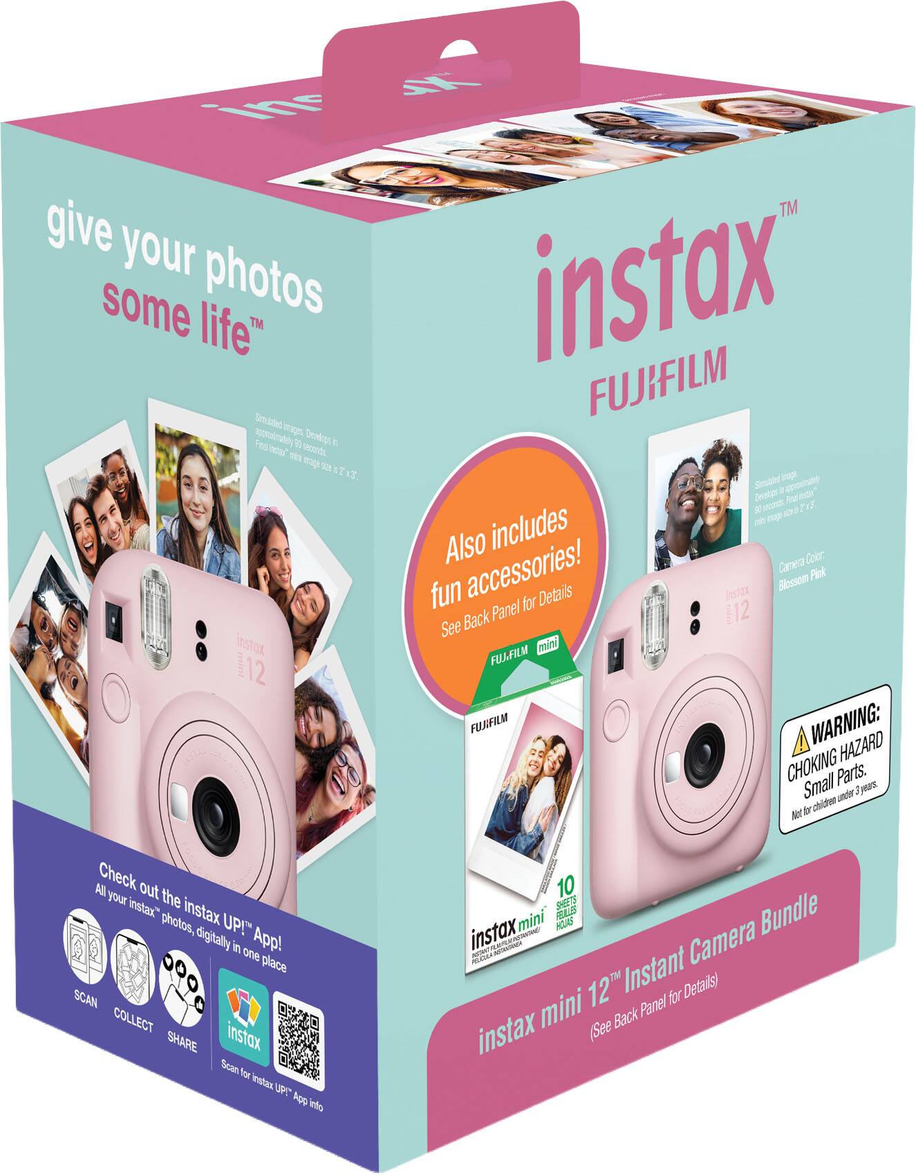 XL in give your some life" photos instax Simulated FUJIFILM appetadimately Images. Develops Fital 90 seconds. netax NSA b2x3. image. Develops approxiroximabely Also includes Carnera Color. fun accessories! for Details instax Blossom Pink Back Panel 12 See instax FUJiFILM mini 12 FUJIFILM WARNING: CHOKING HAZARD Small Parts. years. children under Not for

All Check out your instax the photos, instax UP! digitally in one App! place SCAN COLLECT instax SHARE Scan for instax UP!* App info

10 SHEETS FEULLES instax mini HOJAS Bundle product Instant Camera 12TH for Details) mini Back Panel instax (See