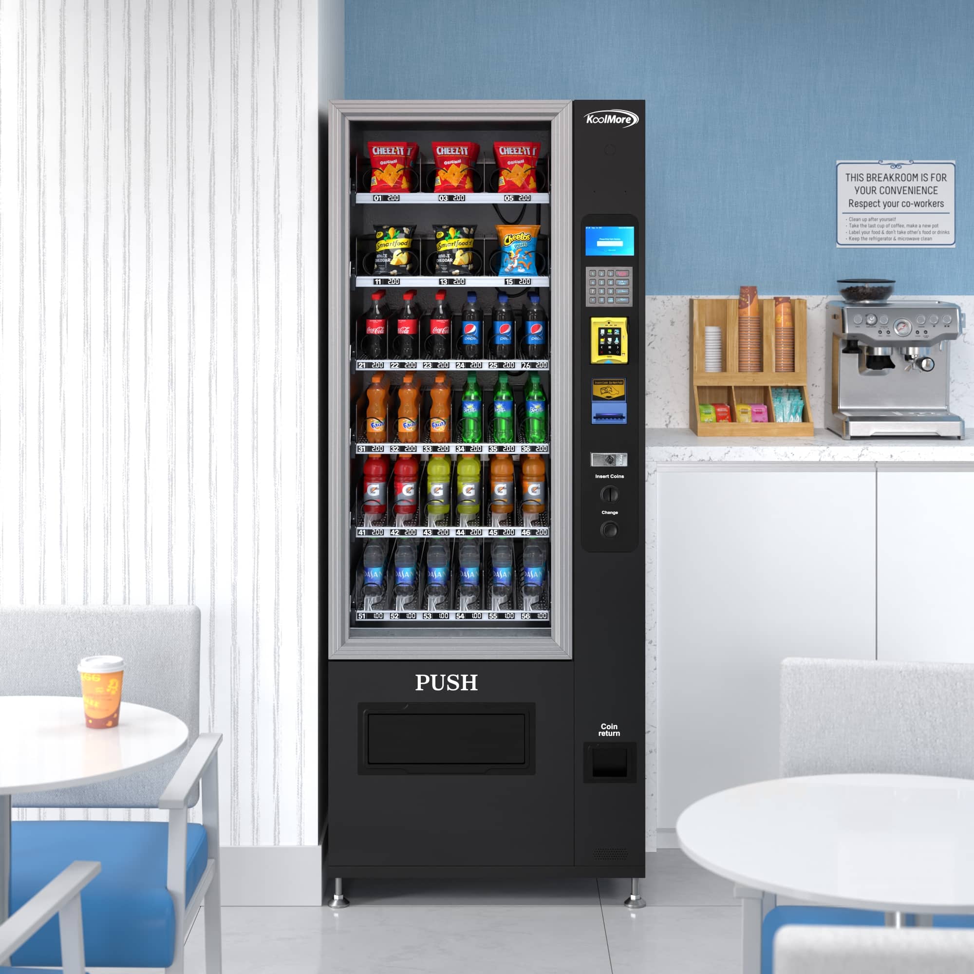 Koolmore Refrigerated Snack and Drink Vending Machine with 36
