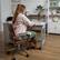 Alt View 15. Martha Stewart - Hutton Gray Shaker Style Home Office Desk with Storage - Gray Frame/Brushed Nickel Hardware.