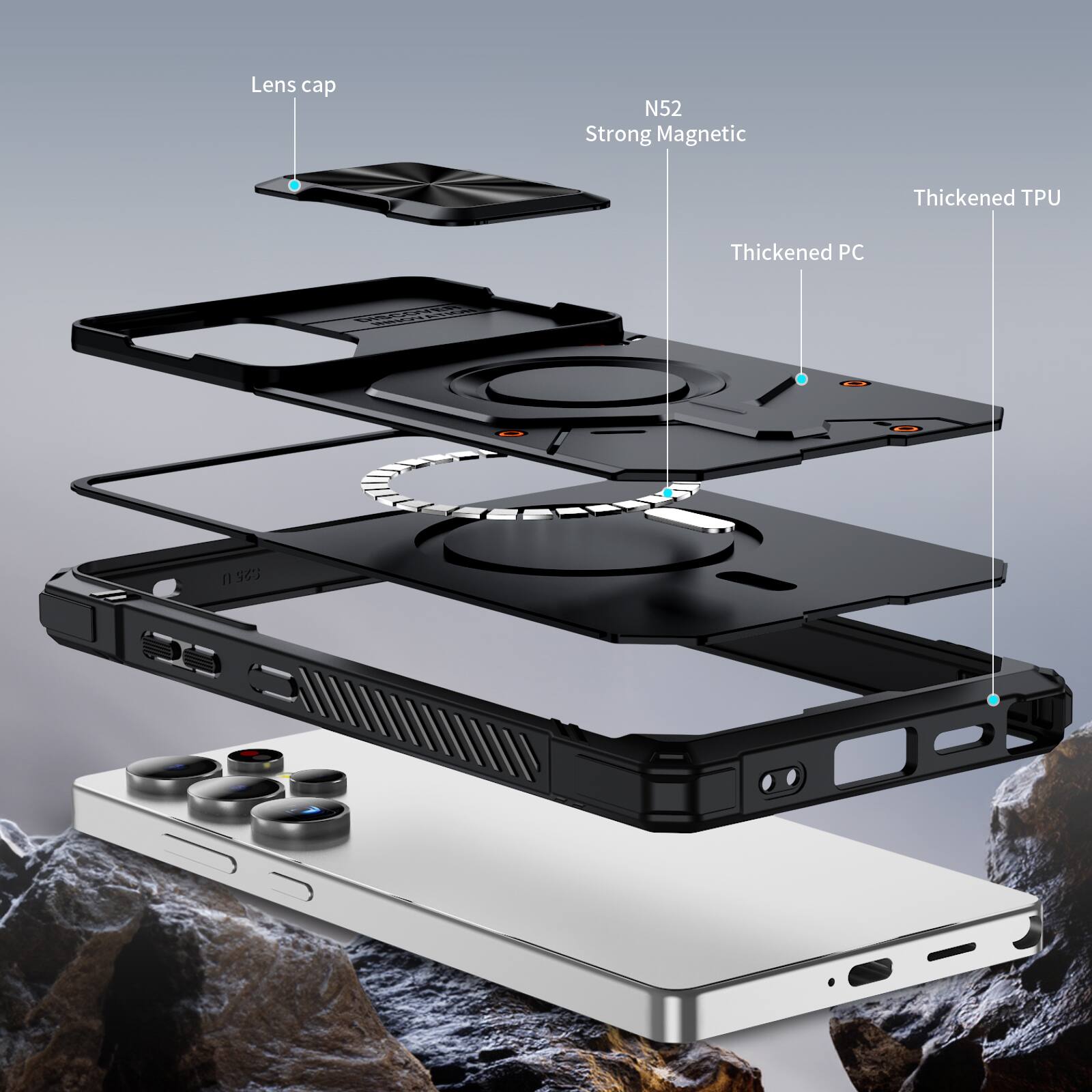 Lens cap  
N52 Strong Magnetic  
Thickened TPU  
Thickened PC  
DISCOVER INNOVATION